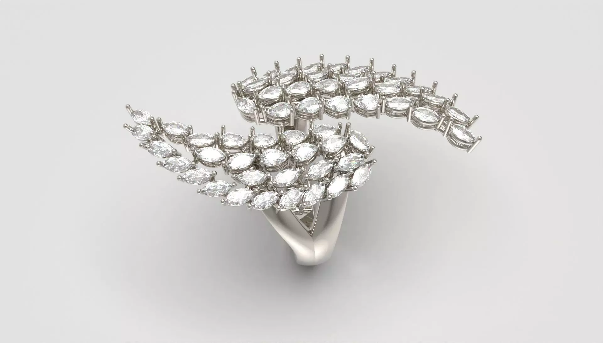 Aurelia Wing Ring 3D print model_9