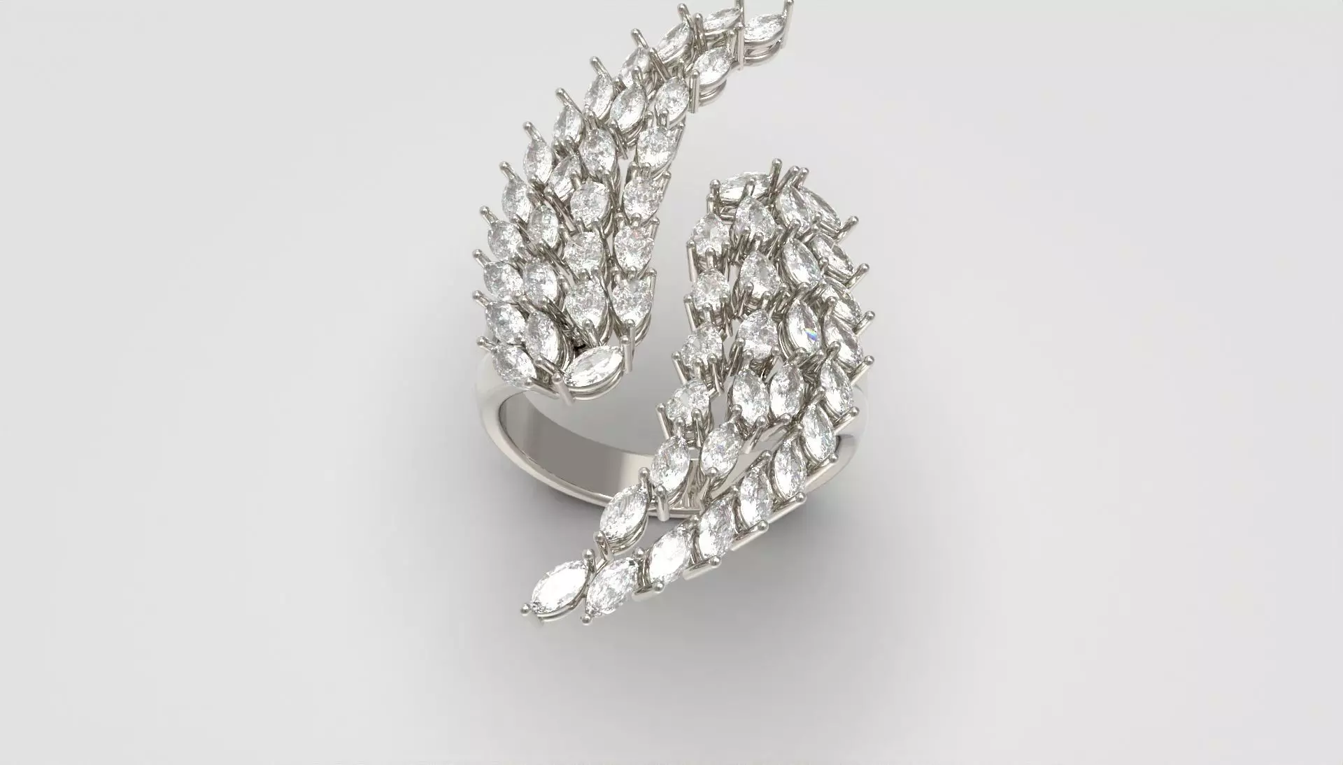 Aurelia Wing Ring 3D print model_3