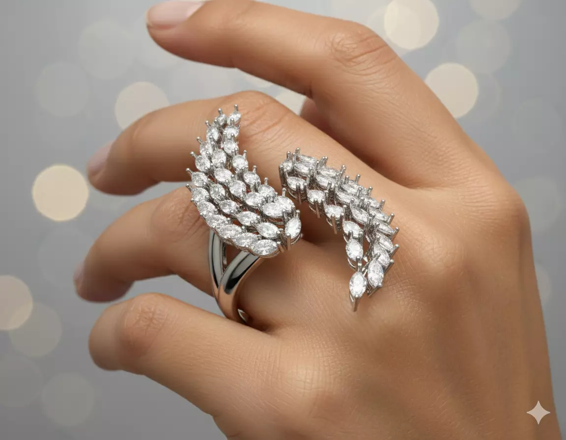 Aurelia Wing Ring 3D print model_0