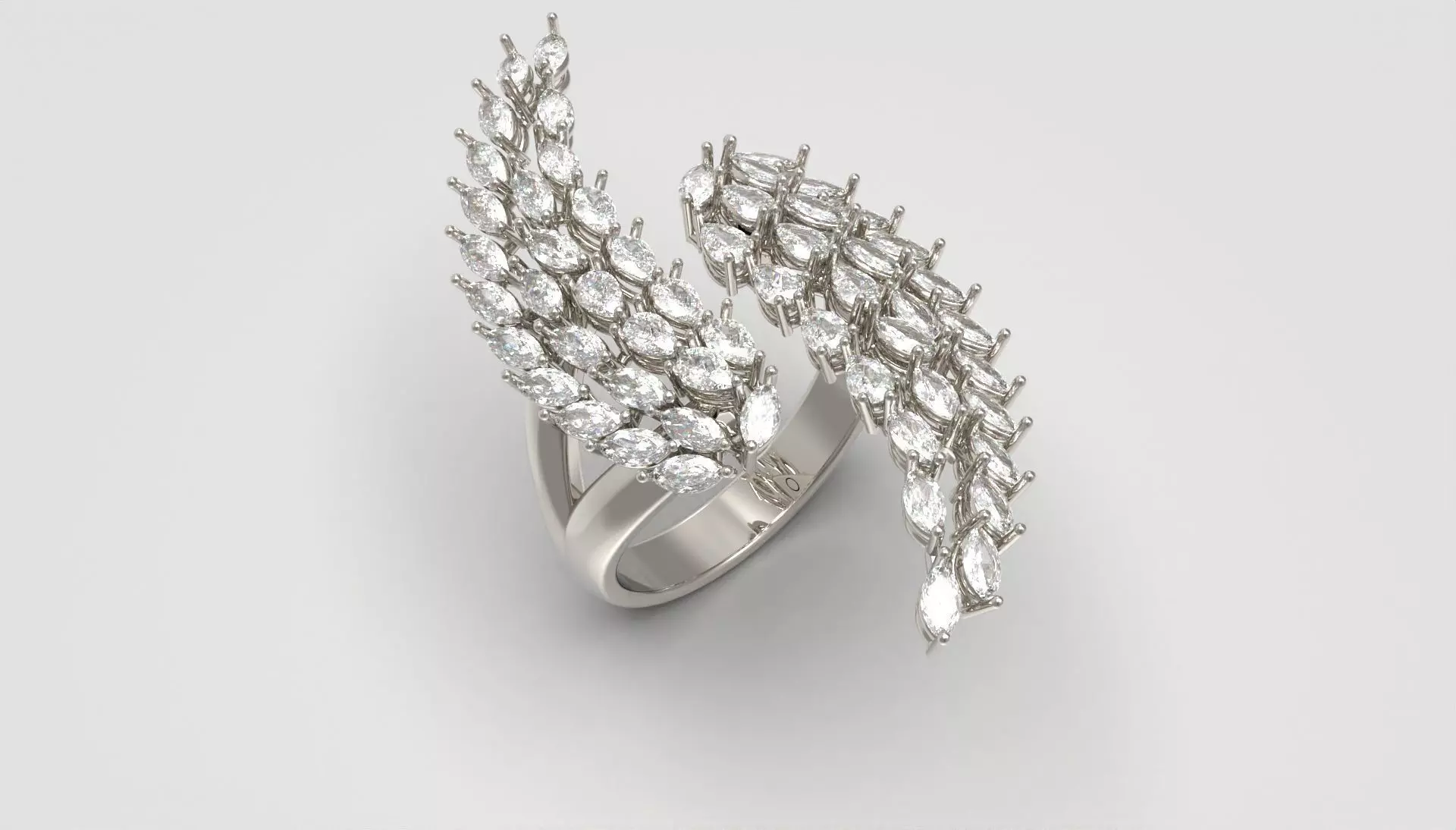 Aurelia Wing Ring 3D print model_8