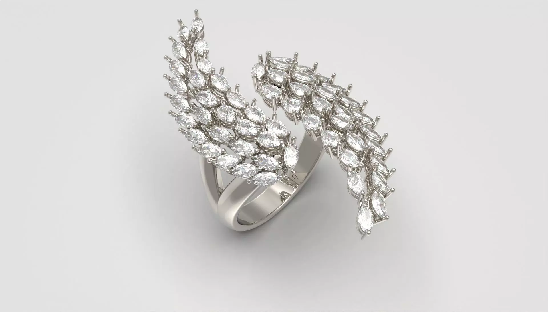 Aurelia Wing Ring 3D print model_2