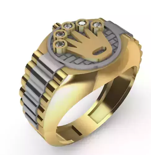 Anillo caballero tipo Rolex