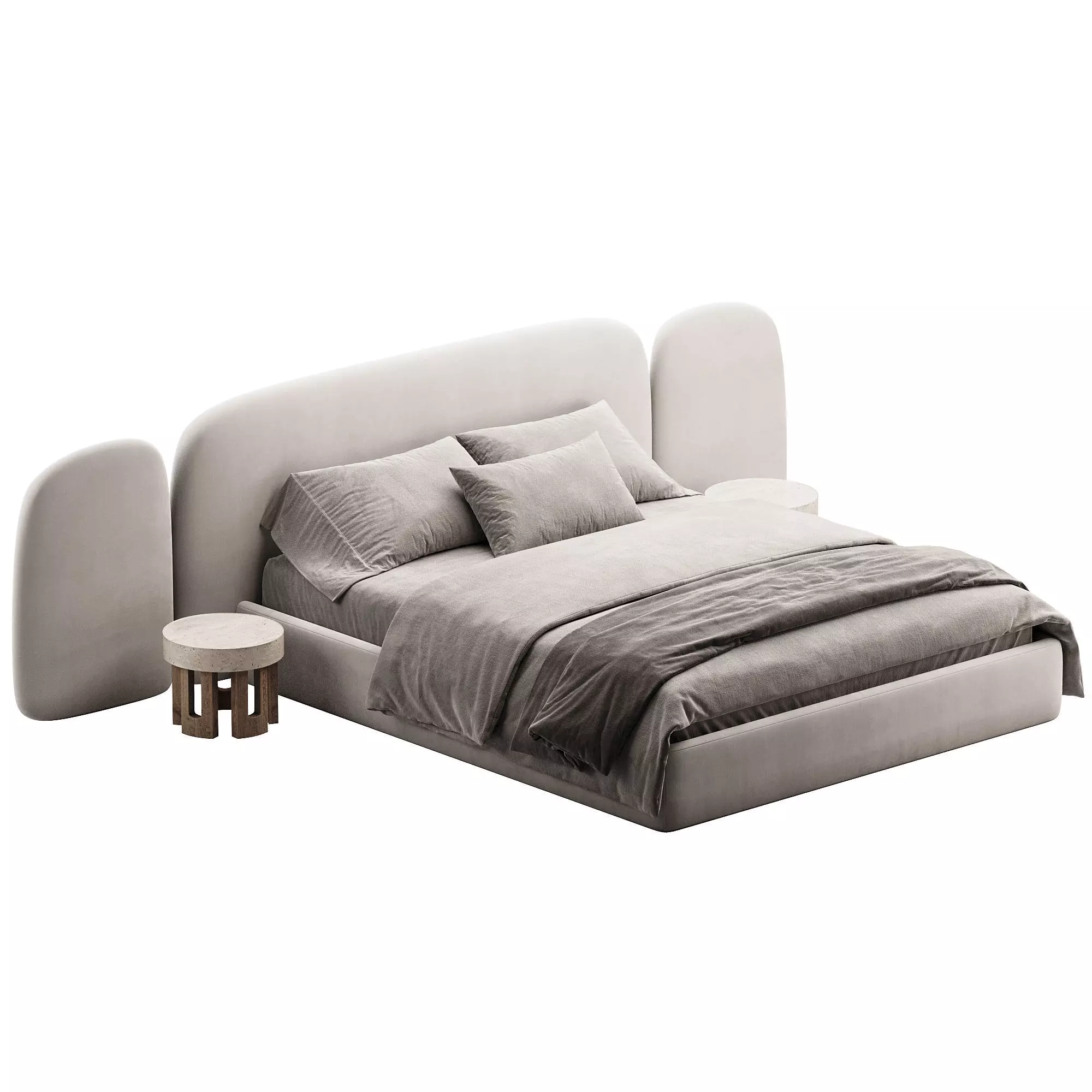 Paolo Castelli VAO Bed Low-poly 3D model_1