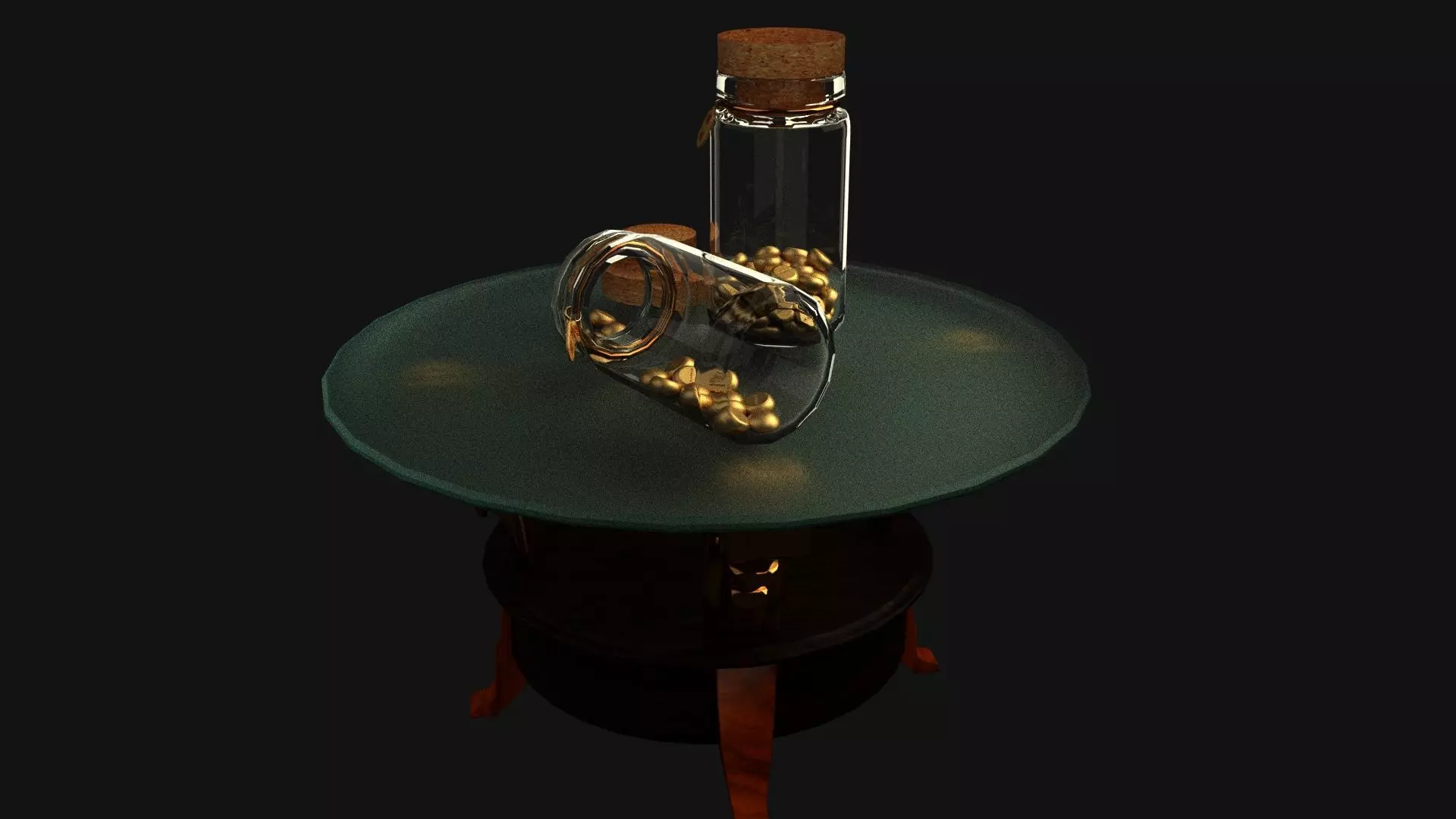 Chinese display stand Low-poly 3D model_6