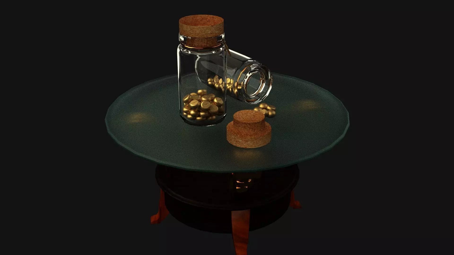 Chinese display stand Low-poly 3D model_12