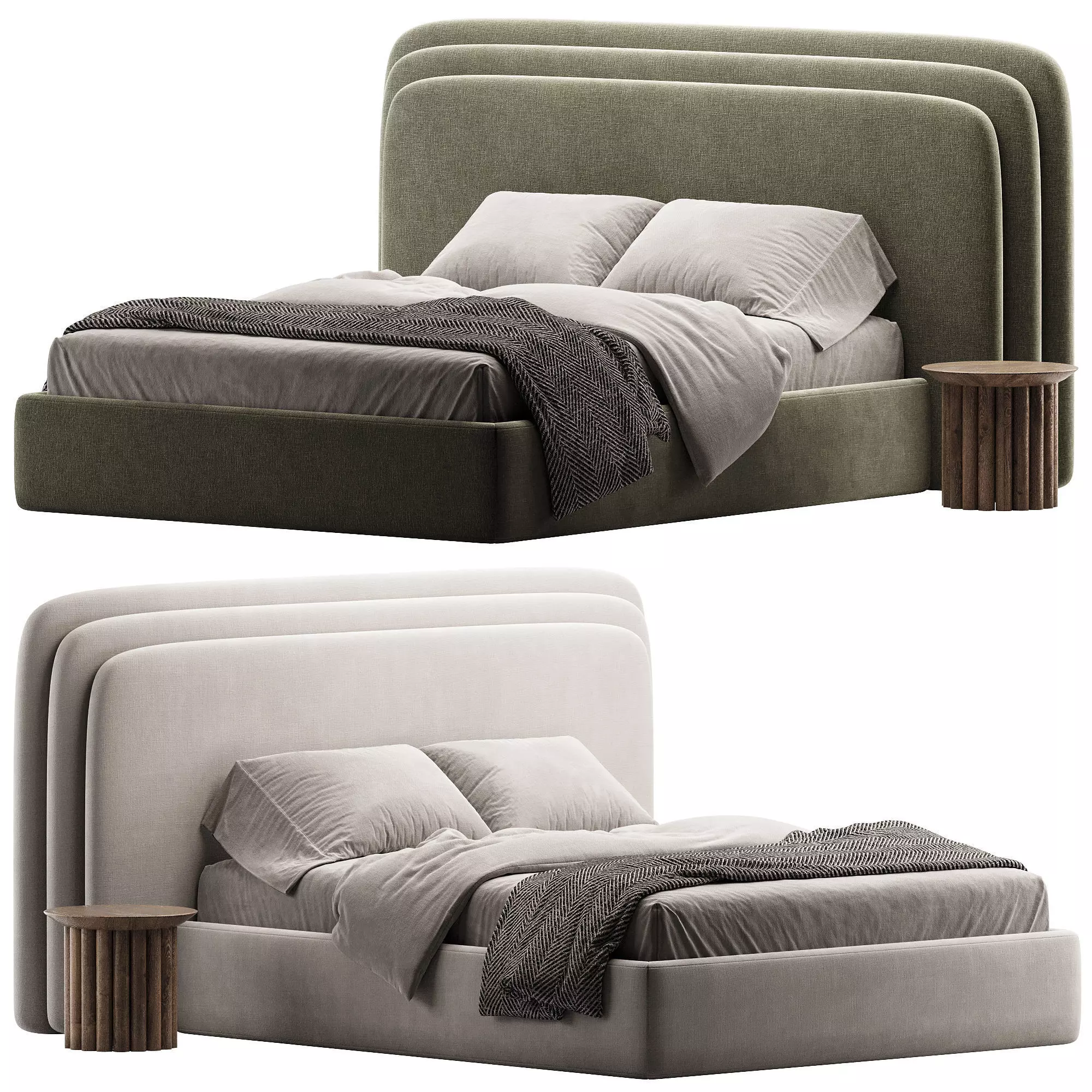 Voyage Royal BED Low-poly 3D model_0