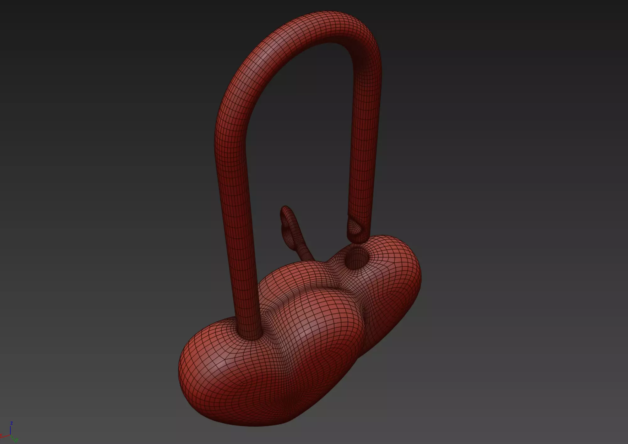 Double Heart Padlock 3D model 3D model_13