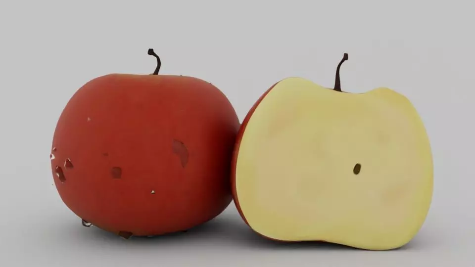 apple model 3D Free low-poly 3D model