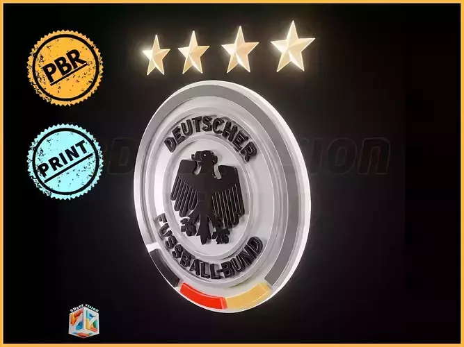 Germany DFB Logo Badge - cinematic - 3D print
