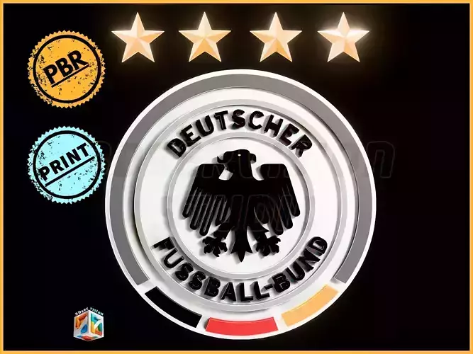 Germany DFB Logo Badge - cinematic - 3D print
