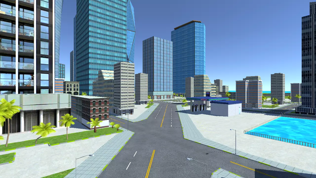 Mega City For Mobile Game Low-poly 3D model_11