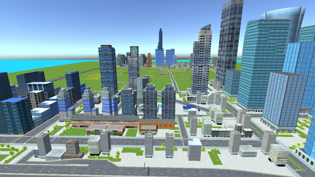 Mega City For Mobile Game Low-poly 3D model_10