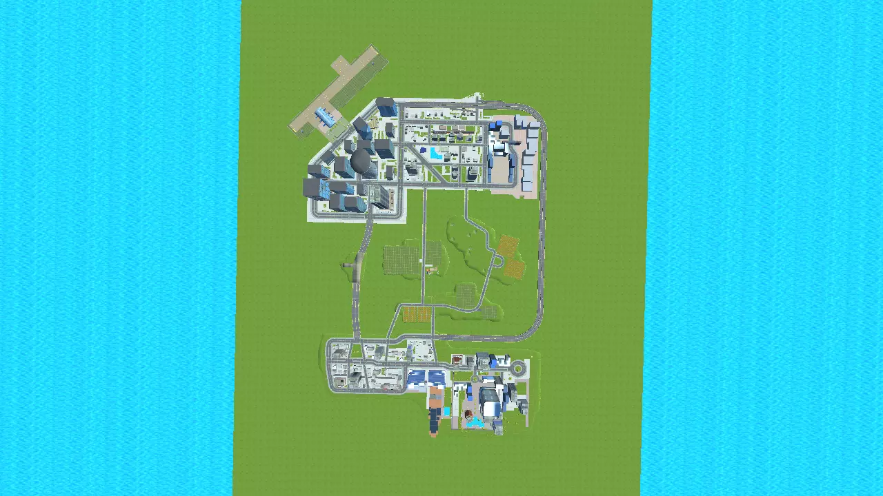 Mega City For Mobile Game Low-poly 3D model_8