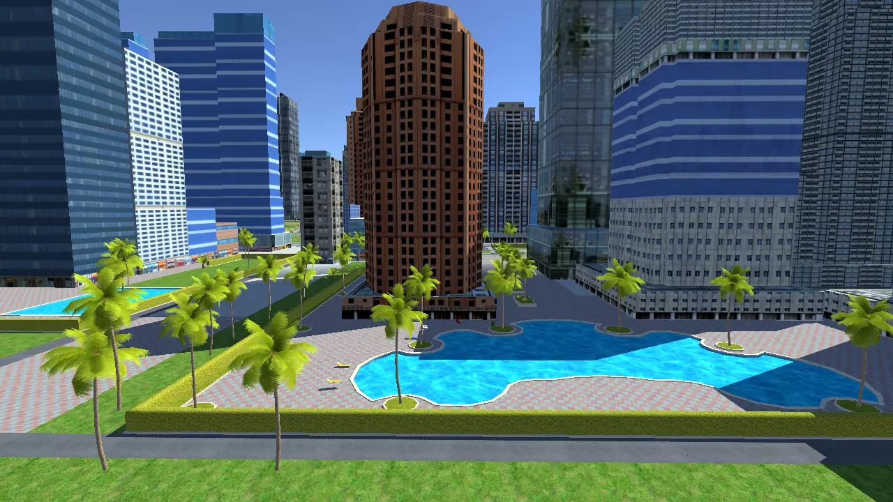 Mega City For Mobile Game Low-poly 3D model_4