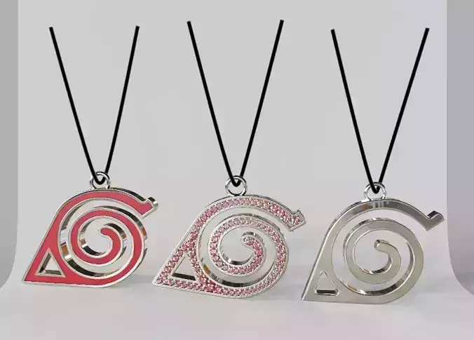 Uchiha Leaf Pendant  3D Model