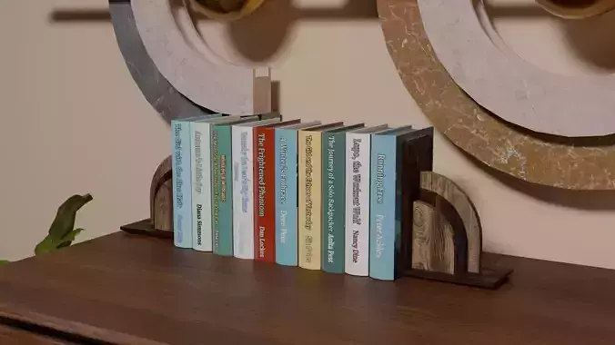 Art Deco Inspired Wood Book Ends