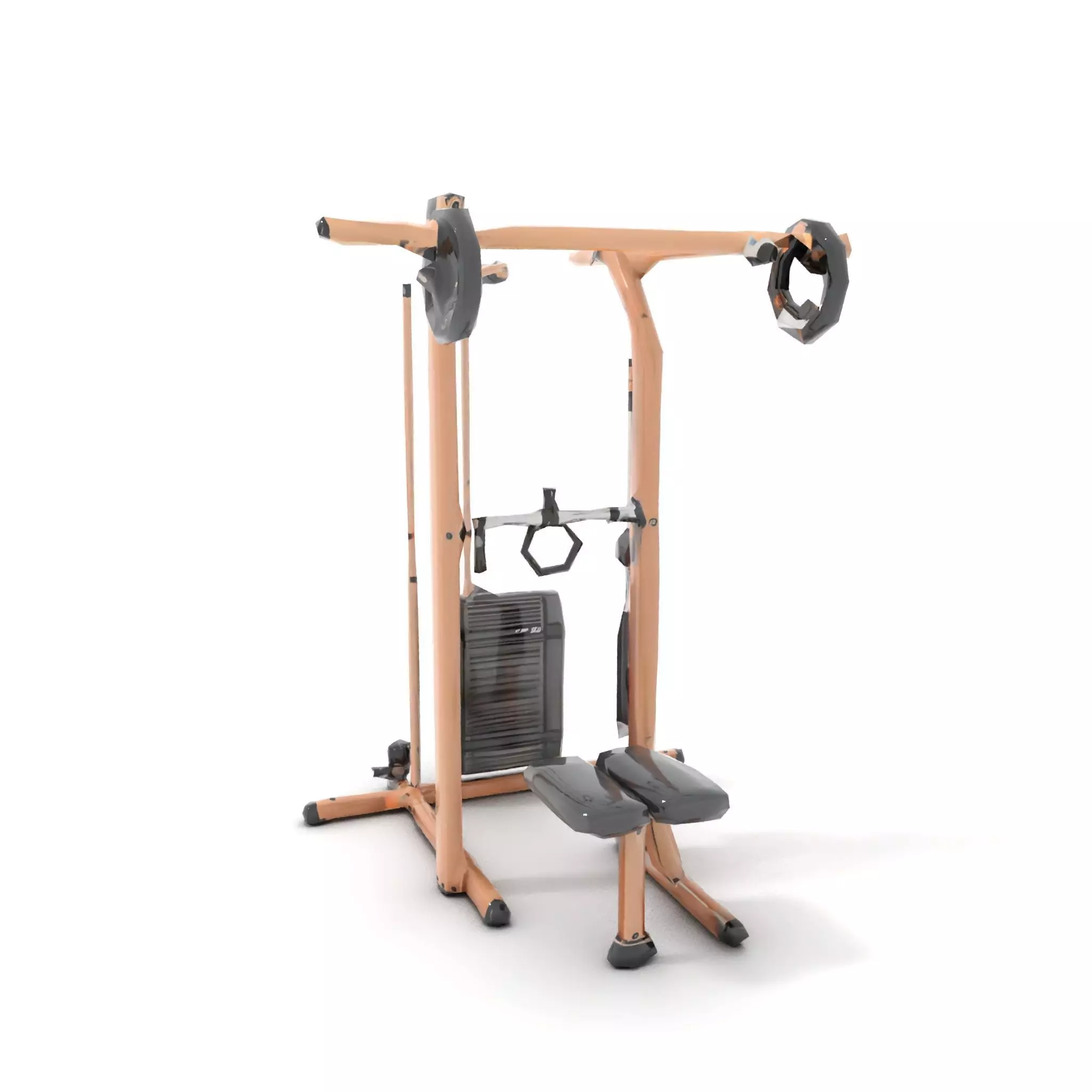 Copper Fitness Station model pack Low-poly 3D model_7