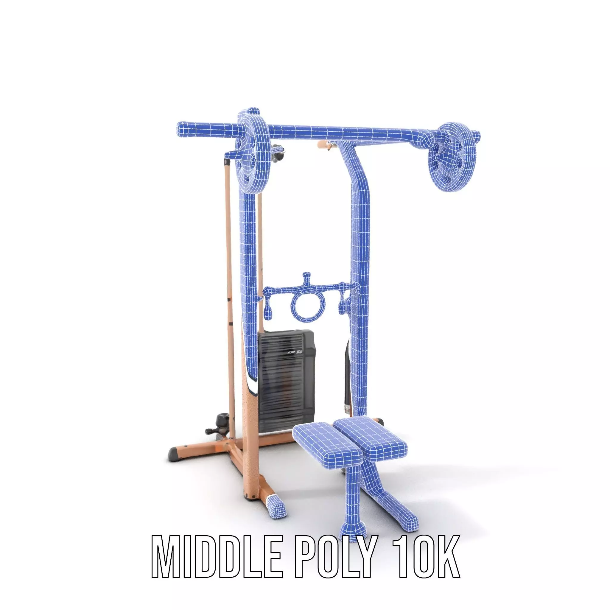 Copper Fitness Station model pack Low-poly 3D model_14
