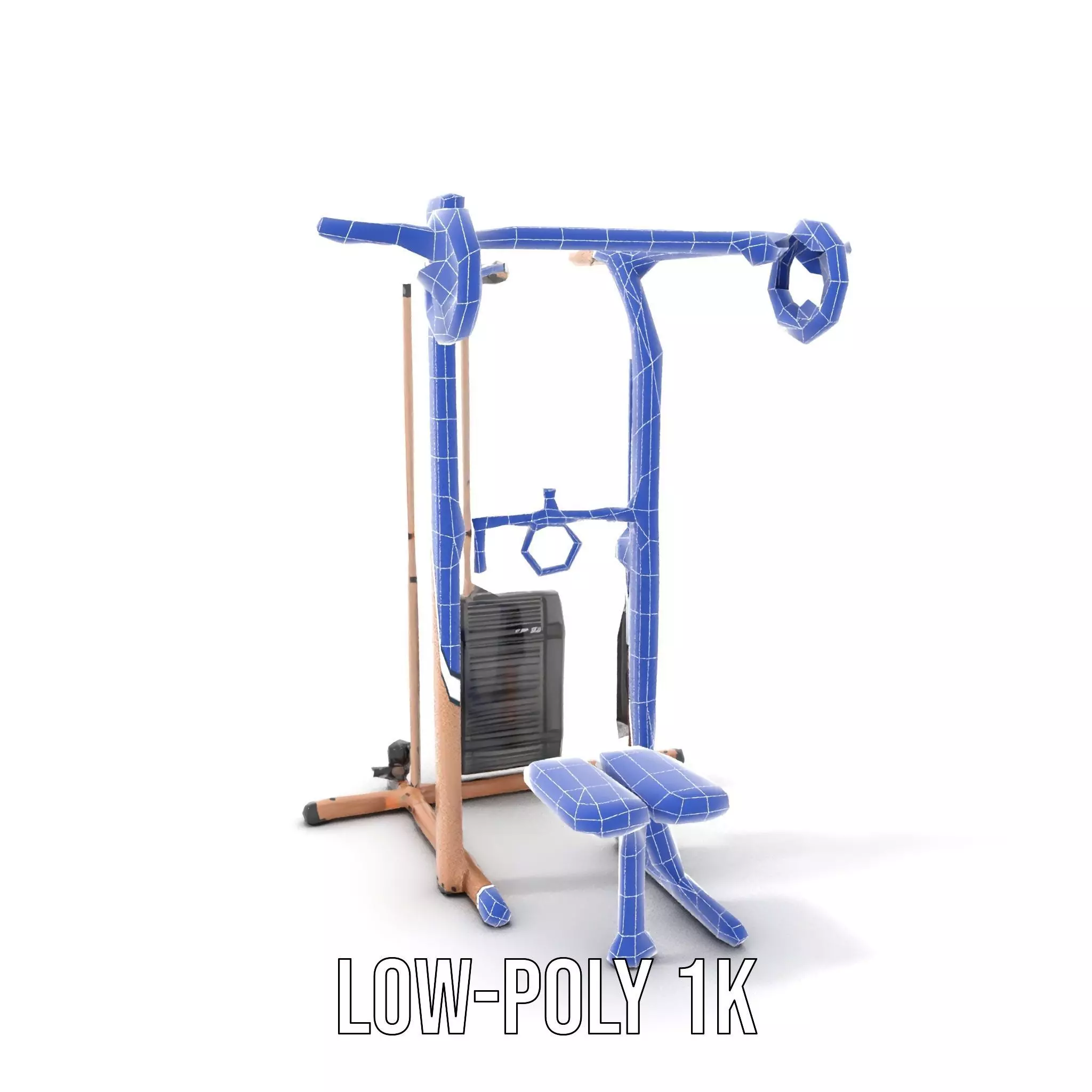 Copper Fitness Station model pack Low-poly 3D model_26