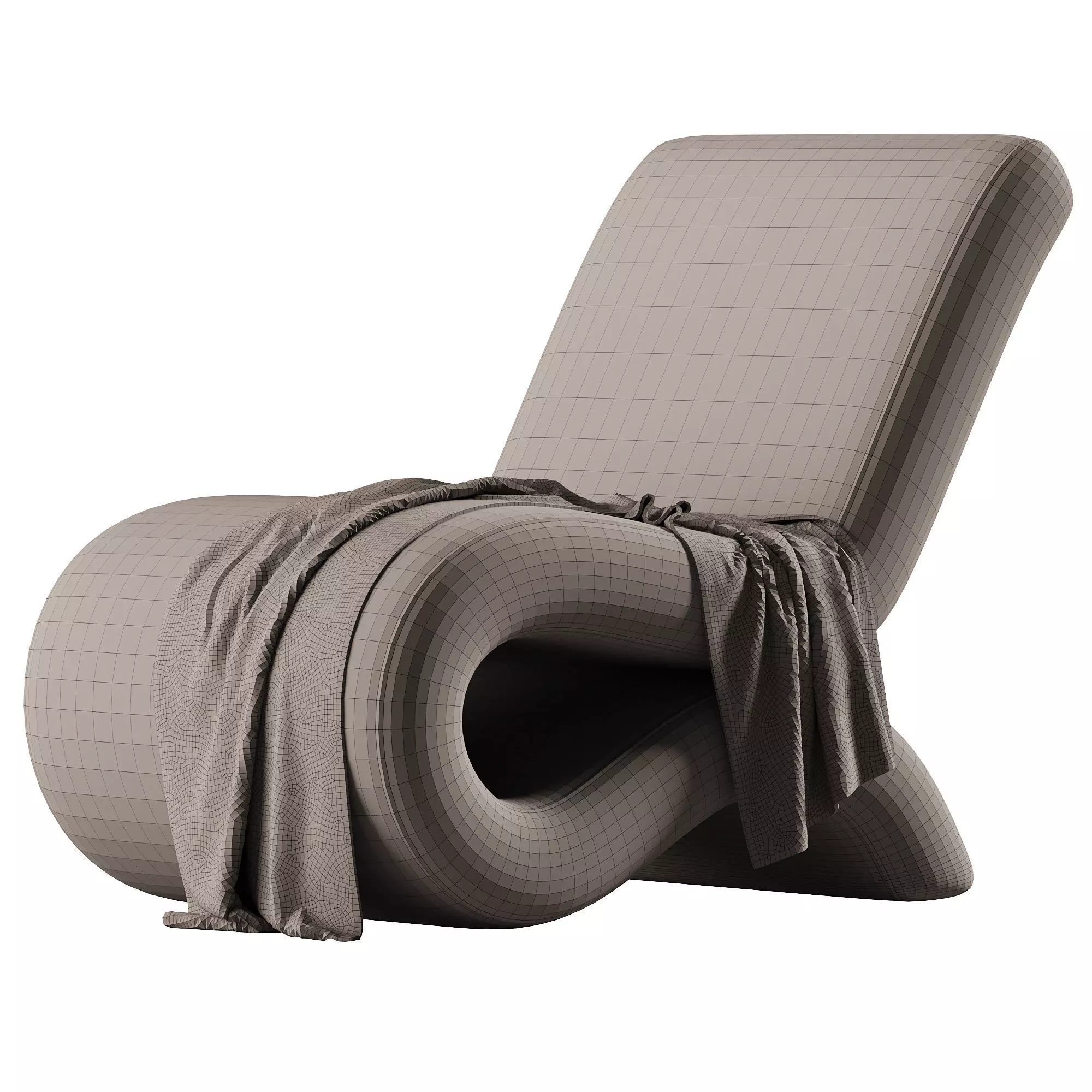 Boucle Chair Bond by Eichholtz Low-poly 3D model_3