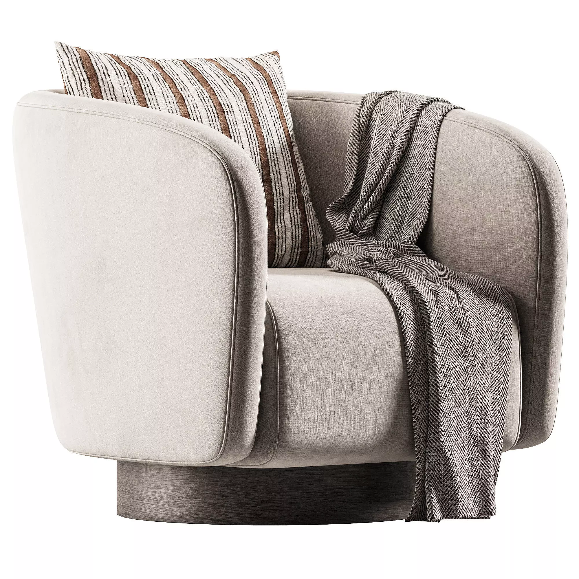 HER Armchair By Stylish Club Low-poly 3D model_0