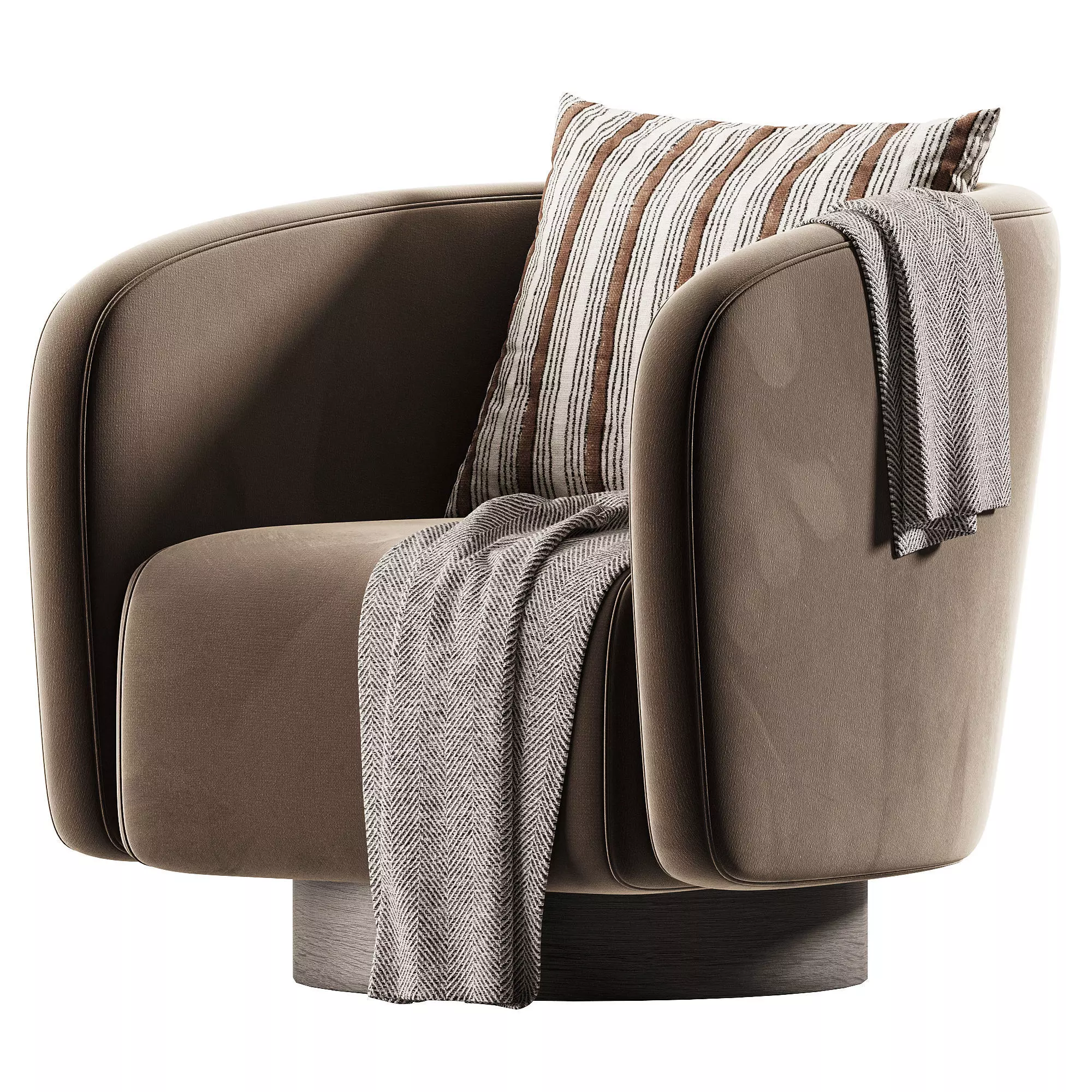 HER Armchair By Stylish Club Low-poly 3D model_2