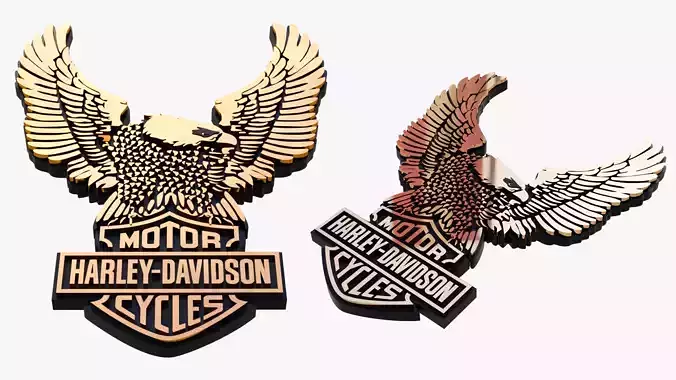 Harley Eagle Freedom Flight Motorcycle Badge
