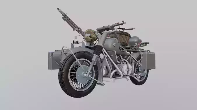 Zundapp KS 750 WW2 Military Motorcycle With Sidecar 
