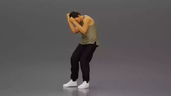 Man in Casual Outfit Defending Against Attack in Intense Fight