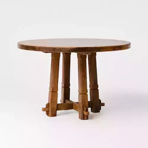 Rustic Round Dining Table
