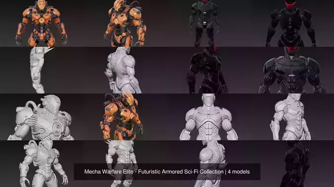 Mecha Warfare Elite - Futuristic Armored Sci-Fi Collection