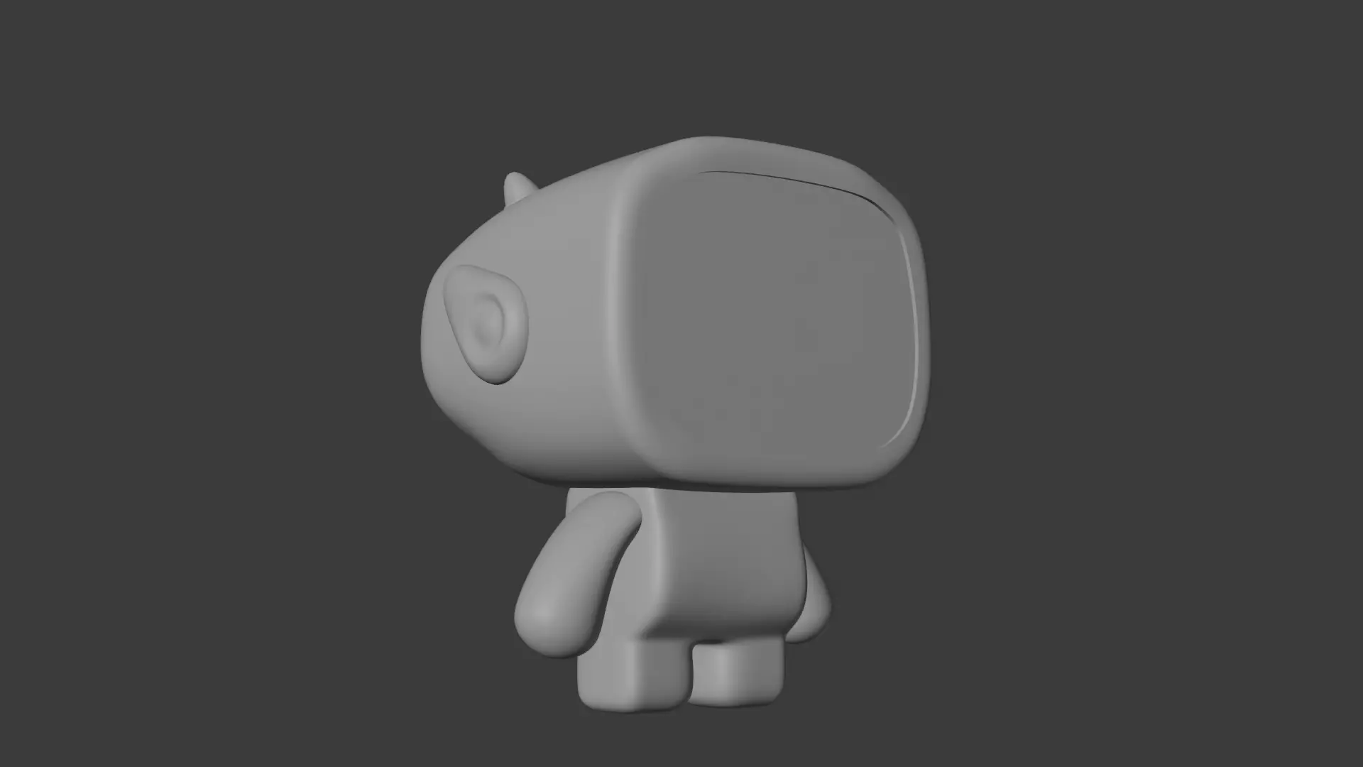boop mini robot Low-poly 3D model_4