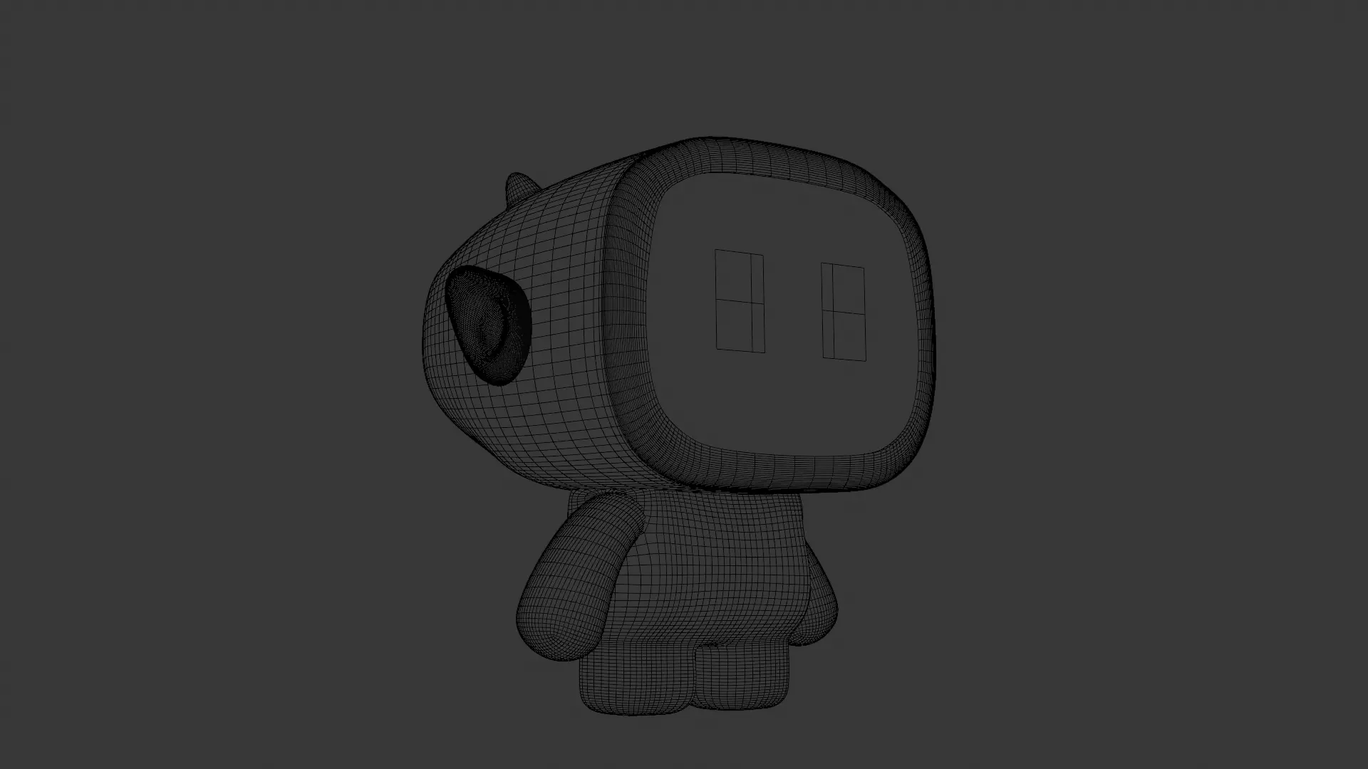 boop mini robot Low-poly 3D model_5