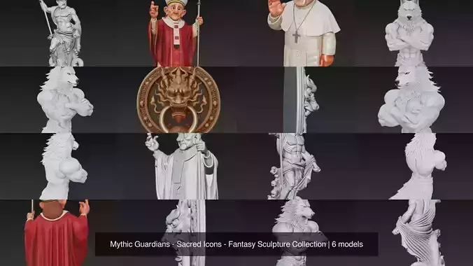 Mythic Guardians - Sacred Icons - Fantasy Sculpture Collection
