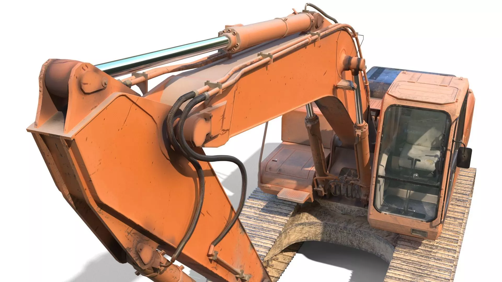 Generic PBR Rigged Excavator Low-poly 3D model_5