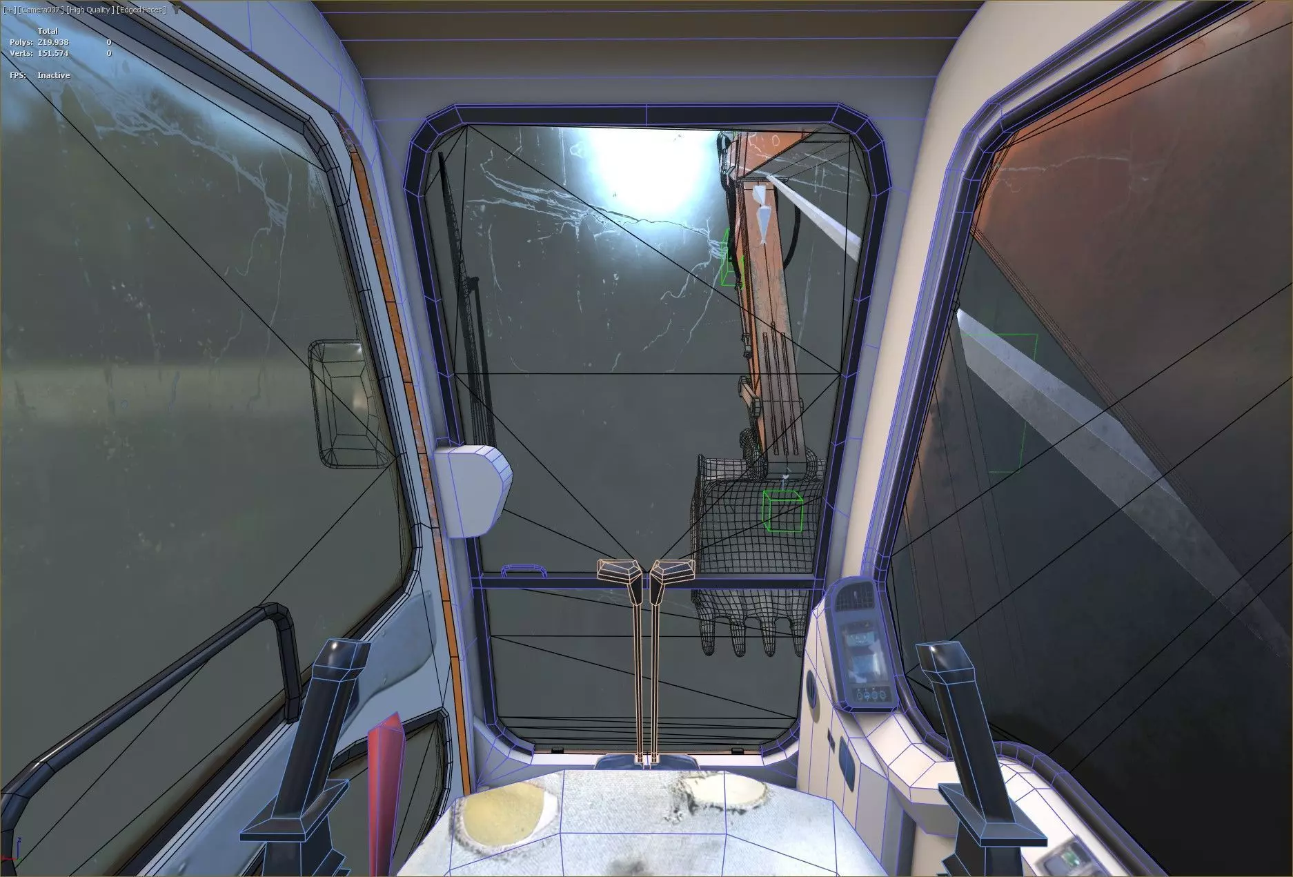 Generic PBR Rigged Excavator Low-poly 3D model_20