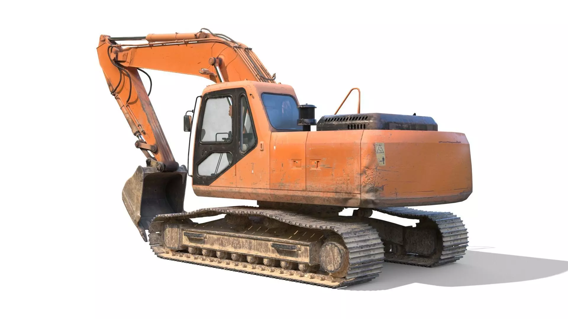 Generic PBR Rigged Excavator Low-poly 3D model_2