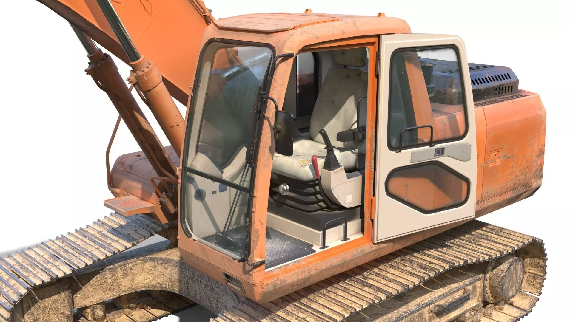 Generic PBR Rigged Excavator Low-poly 3D model_6