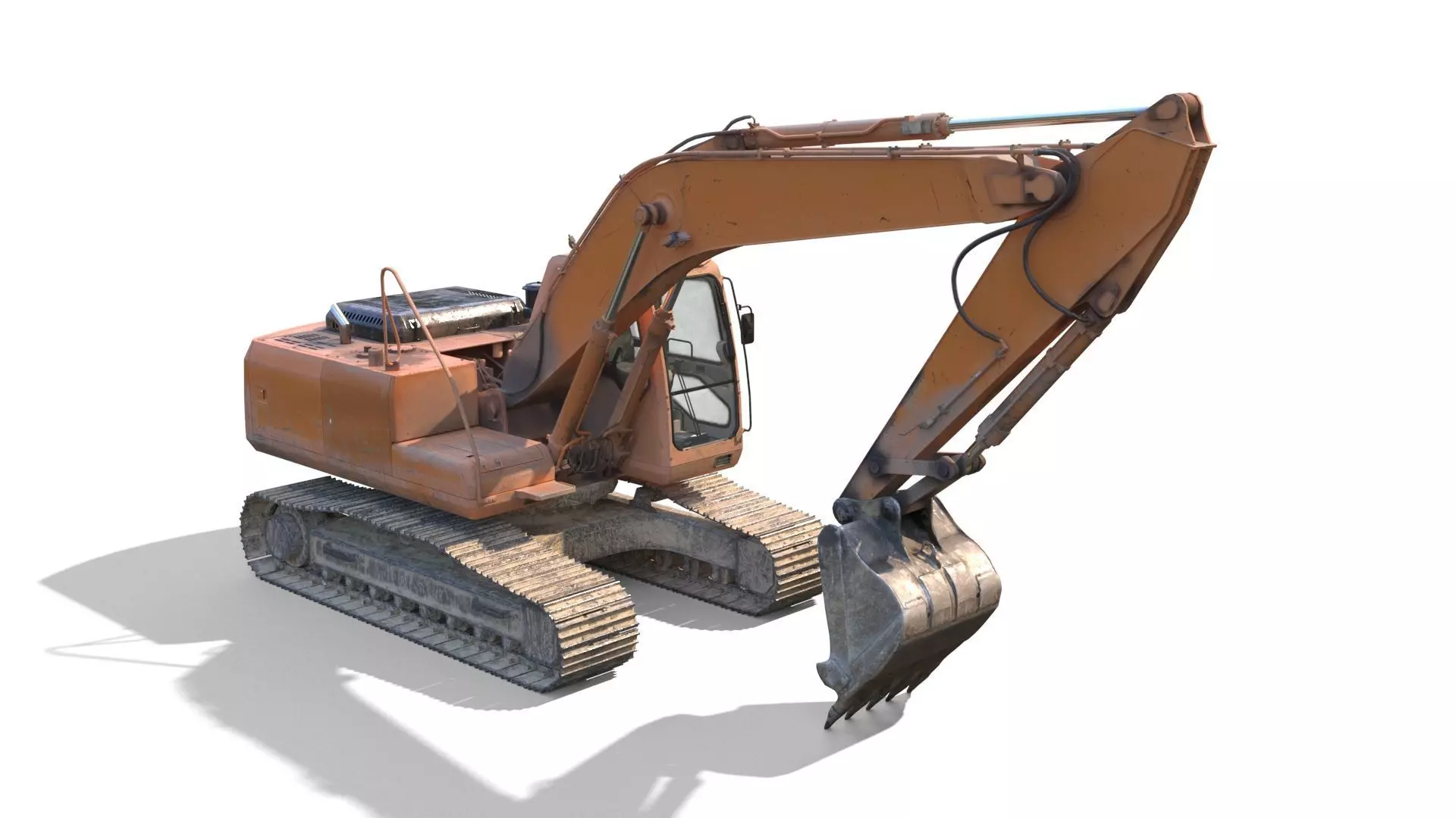 Generic PBR Rigged Excavator Low-poly 3D model_3