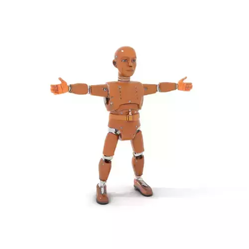 Wooden Mannequin Robot model pack