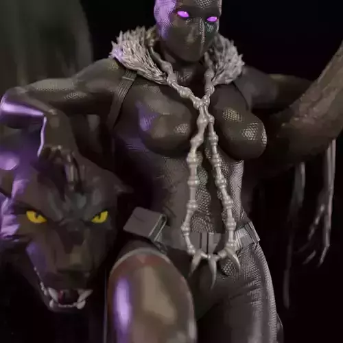 Shuri Black Panther Diorama NSFW Bundle 3D Print Model STL