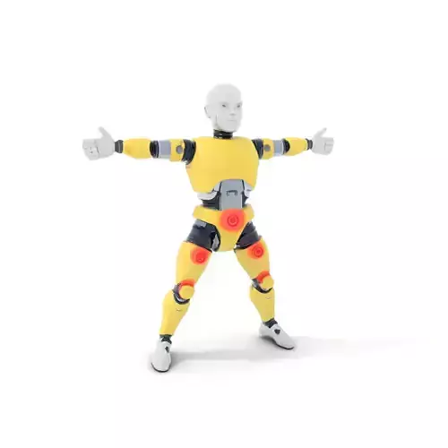 Yellow Humanoid Robot model pack