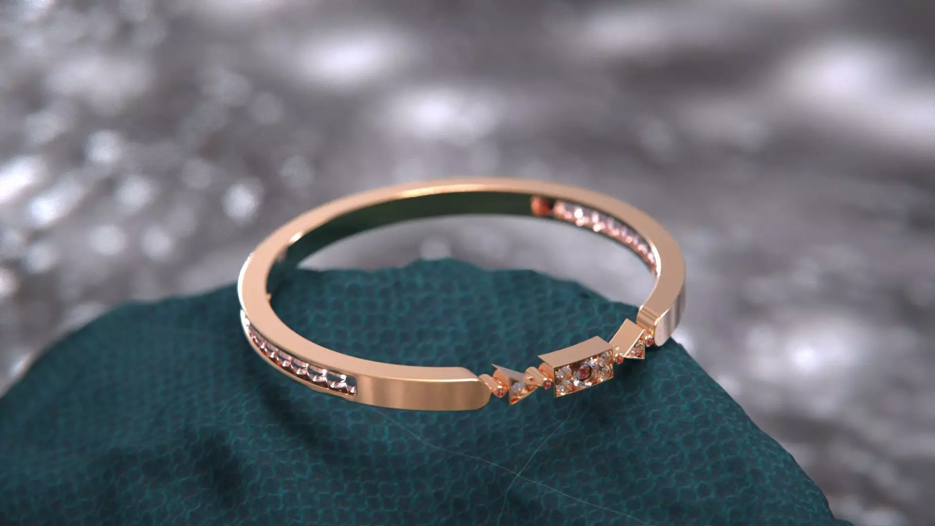 Crystal Geometry ring 3D model_1