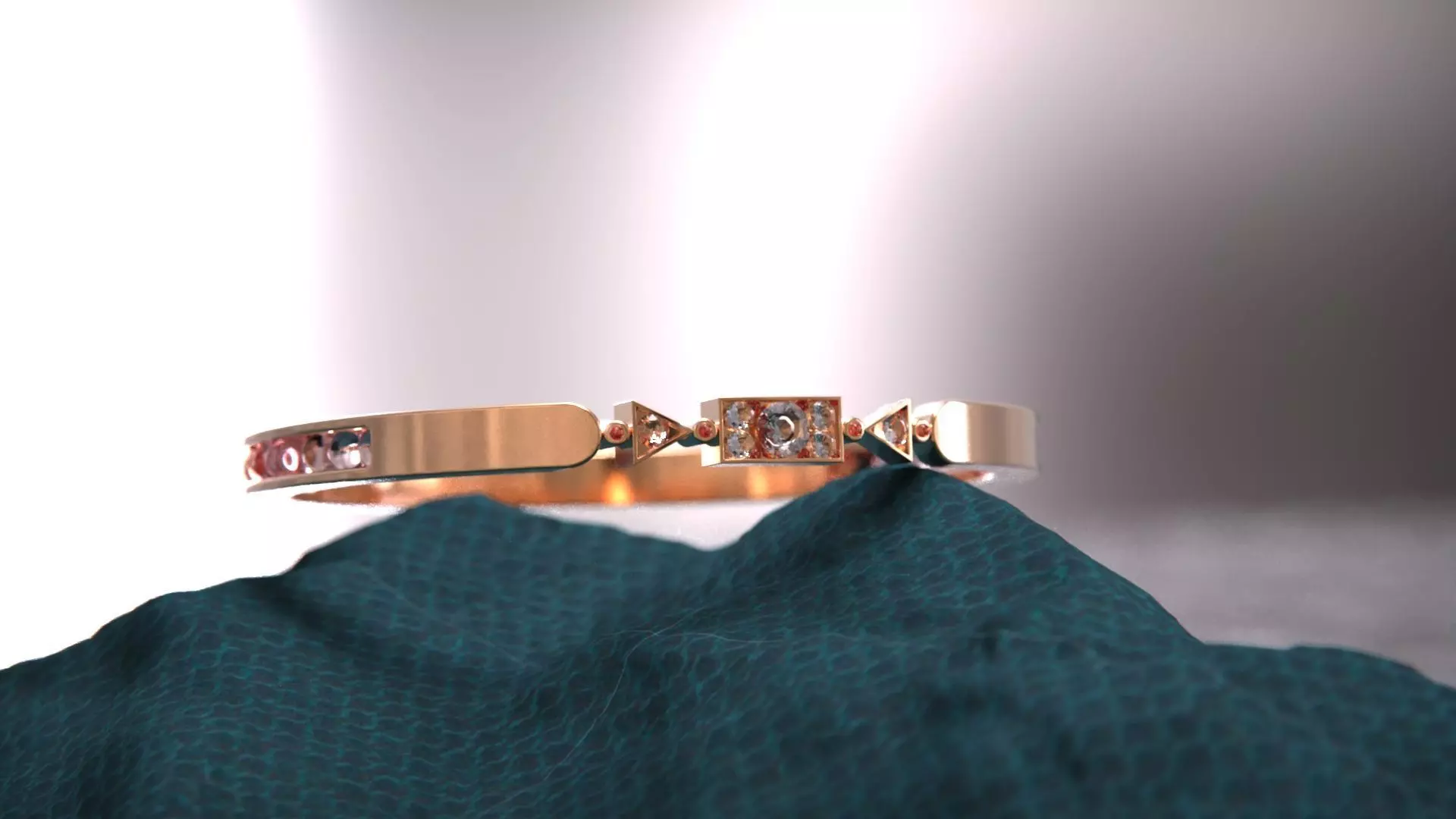 Crystal Geometry ring 3D model_5