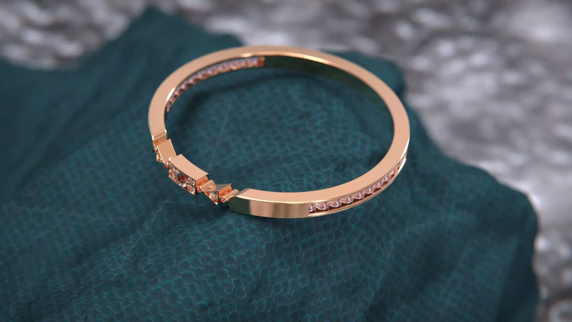 Crystal Geometry ring 3D model_0