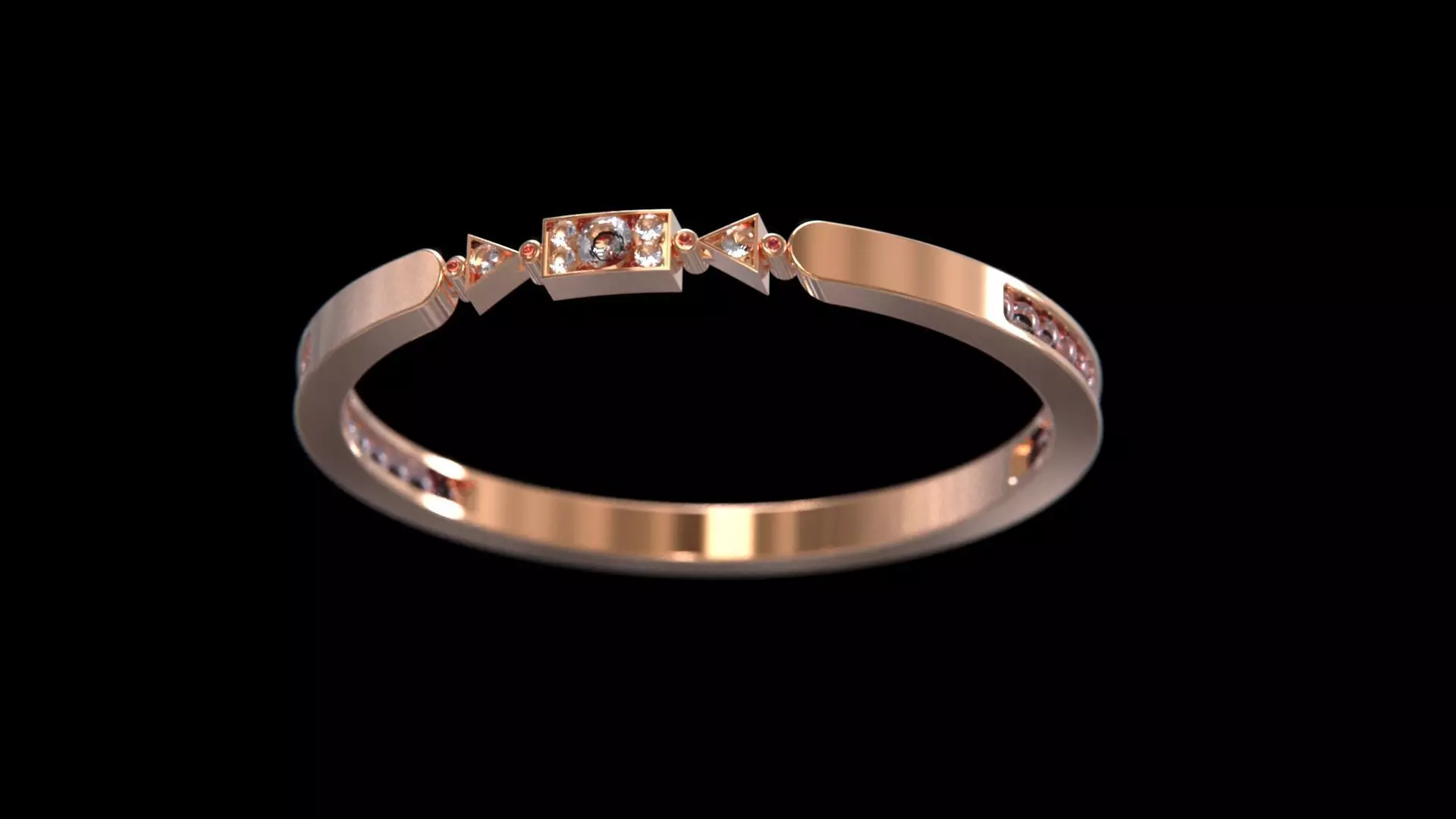 Crystal Geometry ring 3D model_10