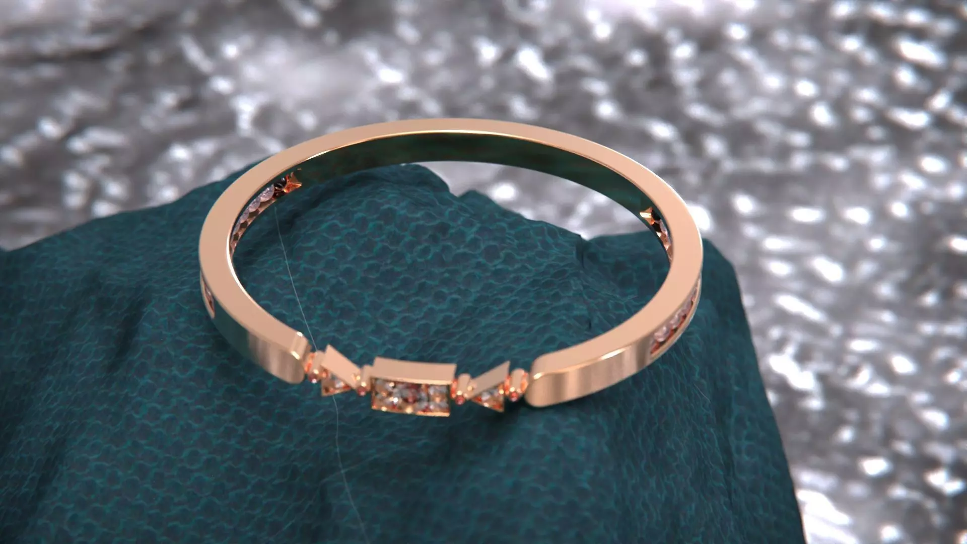 Crystal Geometry ring 3D model_2