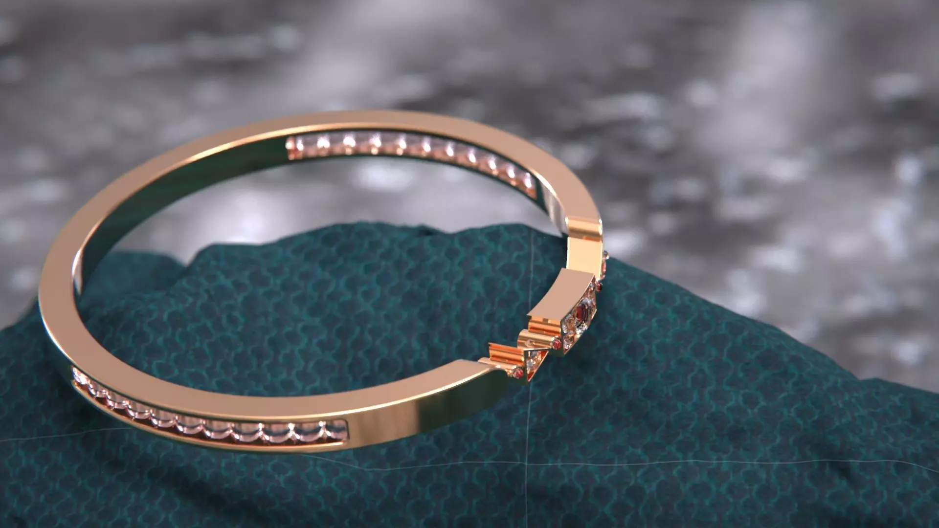 Crystal Geometry ring 3D model_4