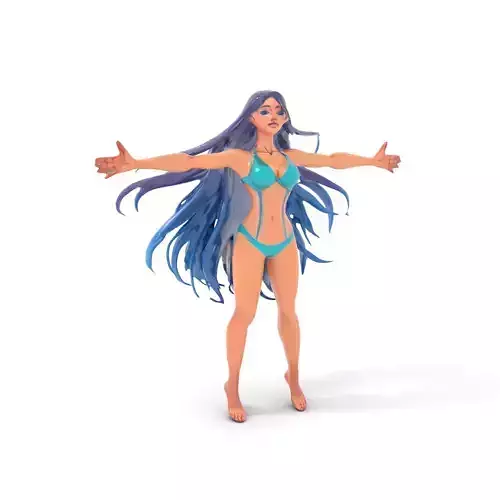 Aqua Bikini Character model pack