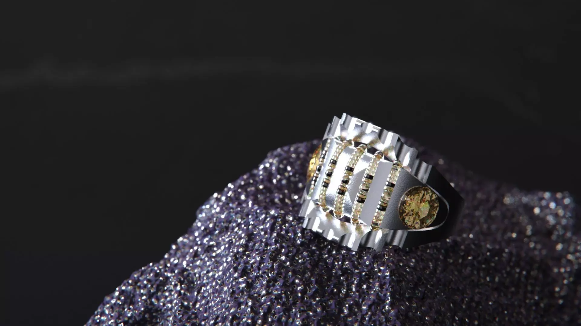 Crystal Geometry ring vol2 3D model_1